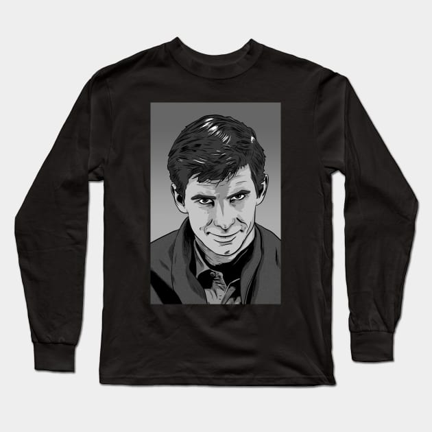 Norman Bates Long Sleeve T-Shirt by Black Snow Comics